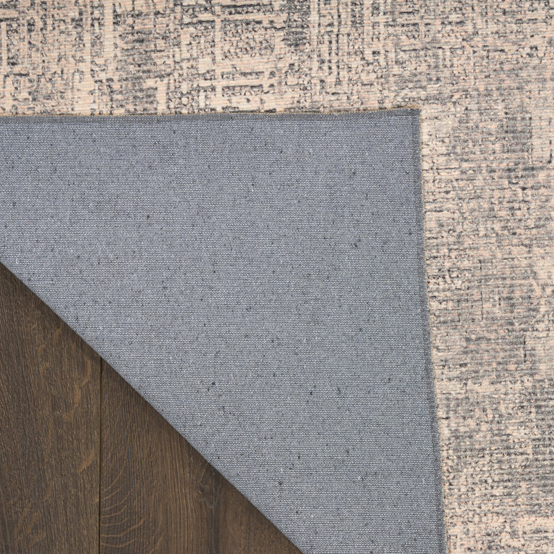 Nourison Botanical Washables 2' x 6' Taupe Modern Indoor Rug, Runner 2' x 6', Taupe