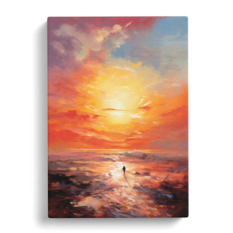 Sunrise Gestural - No Frame Print, 76cm H x 50cm W x 3cm D