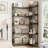 Corner Bookshelf 72" L Shaped Bookcase, Corner Bookshelves Industrial Bookcase 5 Tier L-Shape Bookshelf, Large Bookcases with Beaded Design Tall Display Rack Shelf for Living Room Bedroom-136103589-136103590