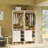 79" Freestanding Closet System with 3 Drawers and Side Open Cubbies