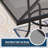 Square Steel Outdoor Dining Table Umbrella Hole , 36.02 " W 36.02 " D