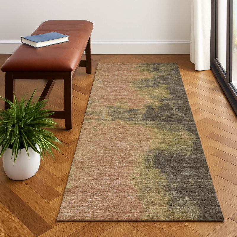 Premium Machine Washable Bucz AMF1742 Modern Rug, Runner 2'3" x 7'6"