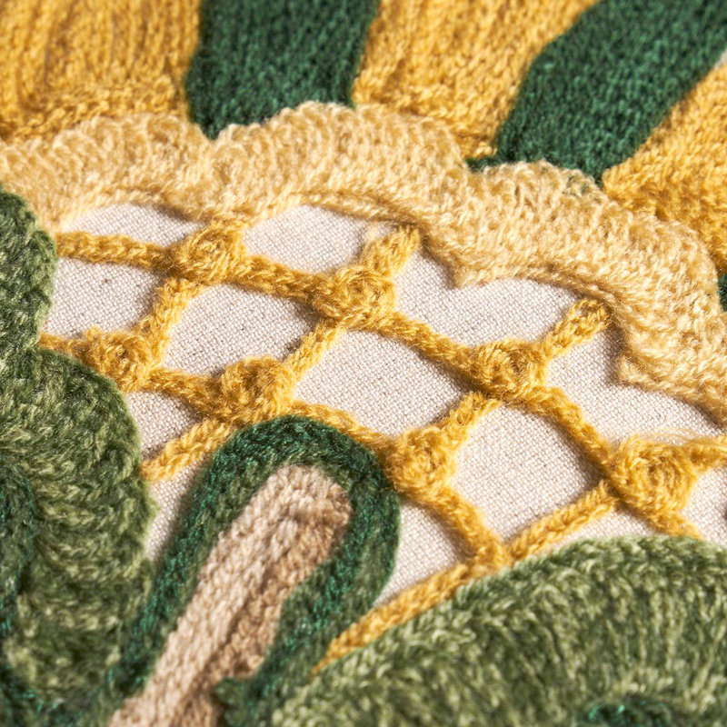 Tissu de broderie Lupita, Rose / vert