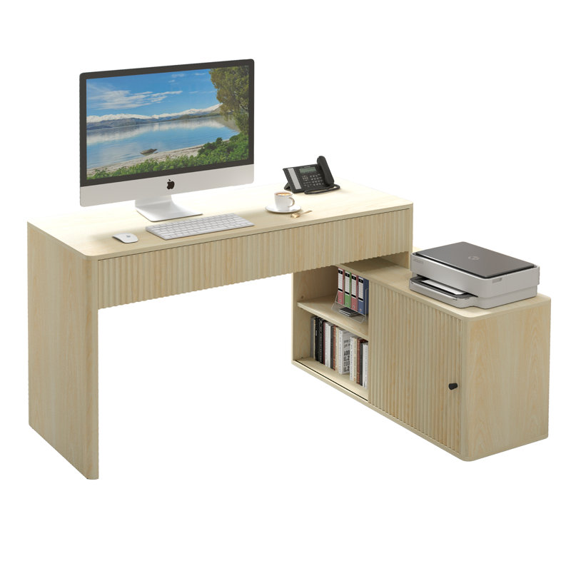 Larose L-Shaped Executive Desk - Modern Office Furniture