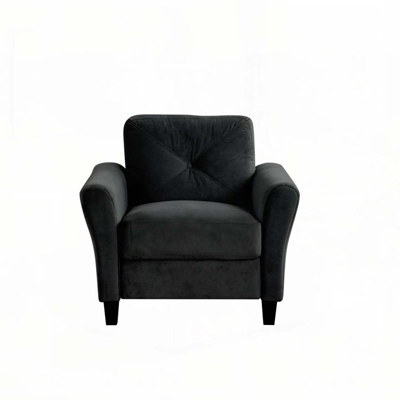 Fauteuil d'appoint en velours, Noir