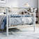 Anterrio Metal Open-Frame Bed with Butterfly Pattern Design Headboard and Footboard