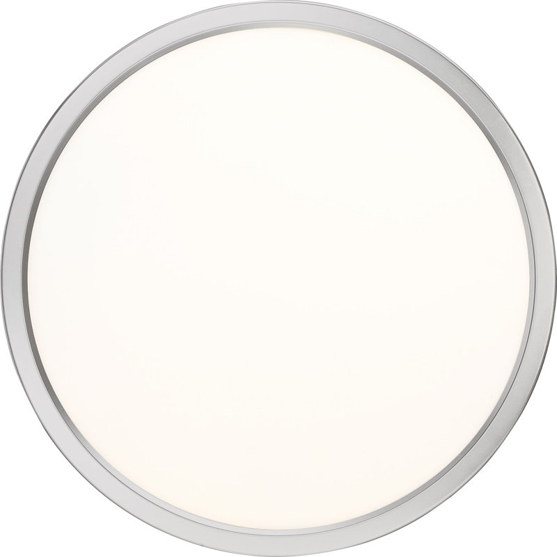 Naquin Acrylic LED Flush Mount, 1" H x 20" W x 20" D, Brushed Nickel
