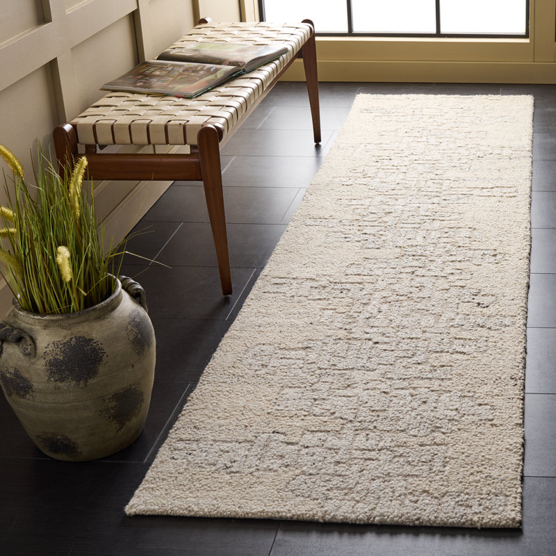 Tapis beige / gris Harvest 106, Tapis de couloir 2 pi 3 po x 9 pi
