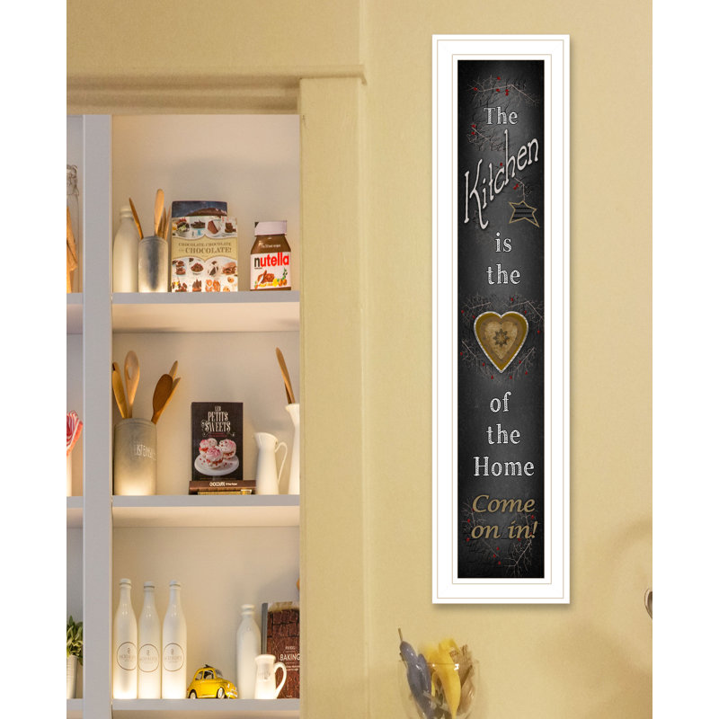 Chalkboard Kitchen Framed Wall Art for Living Room, Home Décor, White Framed