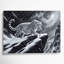 Faune, neige, léopard gris, art mural sur toile