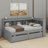 Twin Size L-Shaped Bookcases Bed With Power Outlets, USB And Two Drawers-911096460