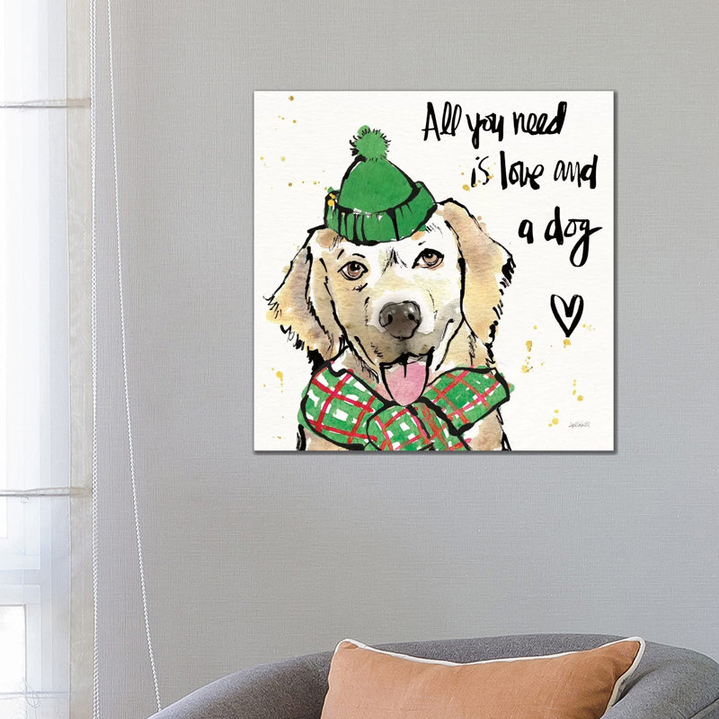 Strike A Paws V Christmas by Anne Tavoletti - Wrapped Canvas Print, 66.04 cm H x 66.04 cm W