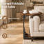 Manufactured Wood Folding End Table with Steel Base