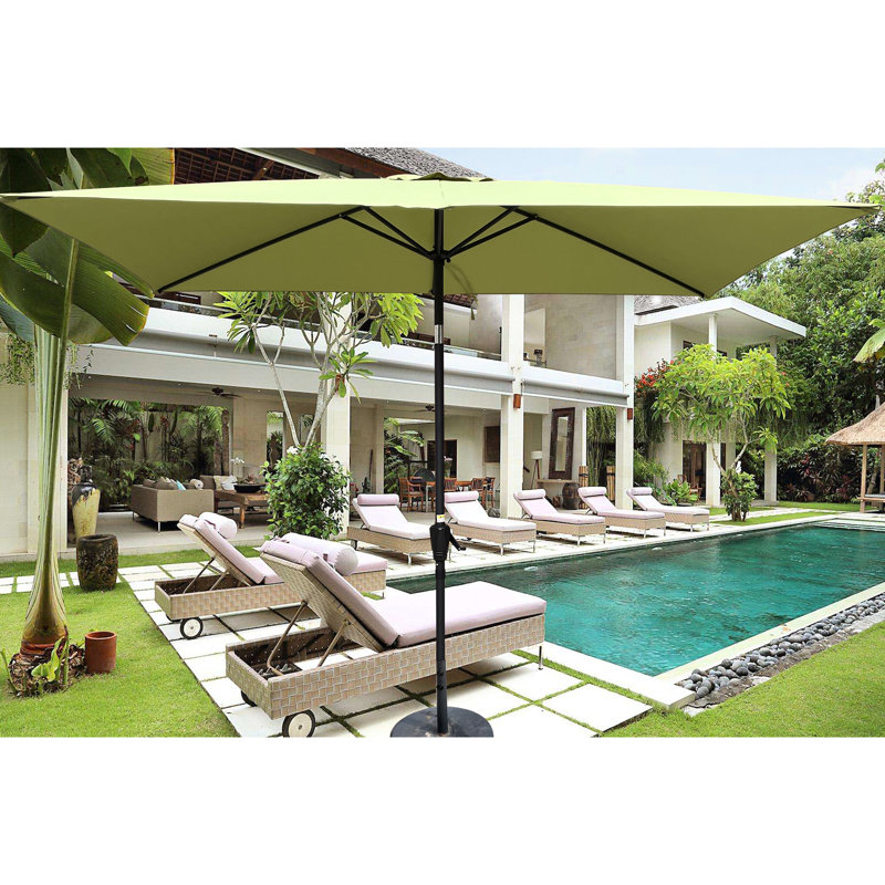 Parasol d'extérieur 9 pi x 6 pi, auvent imperméable, parasol rectangulaire pour patio 6 pi x 9 pi, matériau de construction