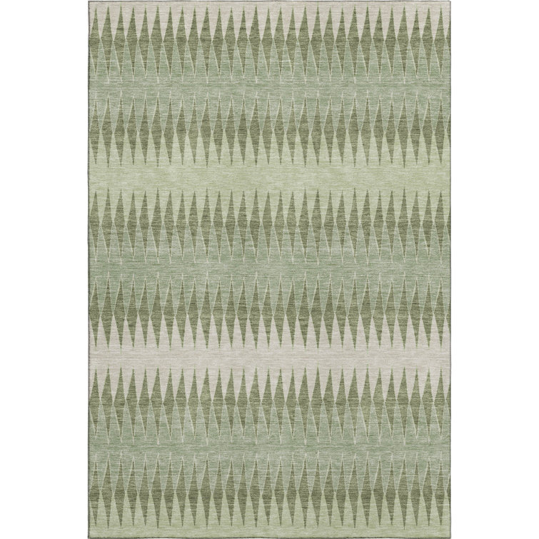 Premium Machine Washable Prisco Aloe Rug