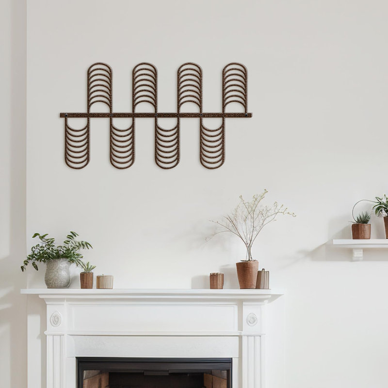 Décoration murale en métal, H 12 po x l 24 po x P 0,05 po, Bronze