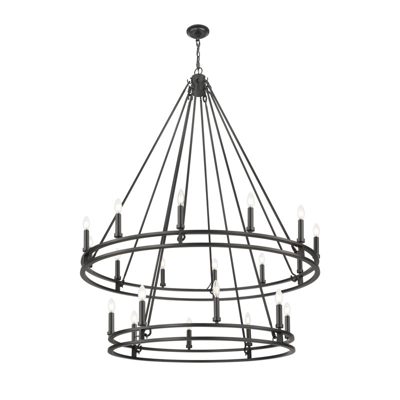 Lustre 20 lumières Geiser en noir mat