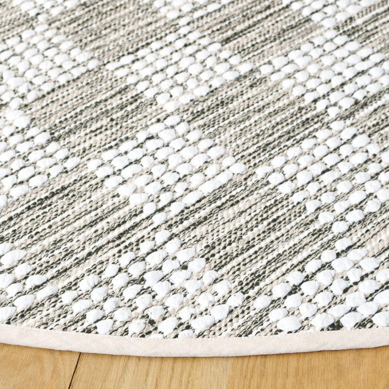 Tapis vert / ivoire Pearla 979, Rond 6 pi
