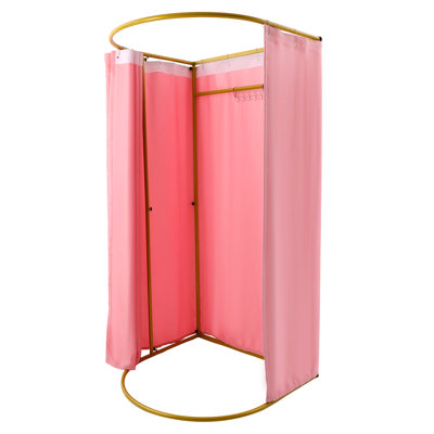 Freestanding Dressing Room with Curtains