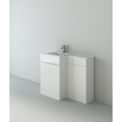 Neptune Freestanding Combined Vanity Unit with Integrated Basin