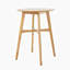 Table de bar ronde en bois de style Mid-Century moderne de 42 po de hauteur avec pieds fuselés -1487550009