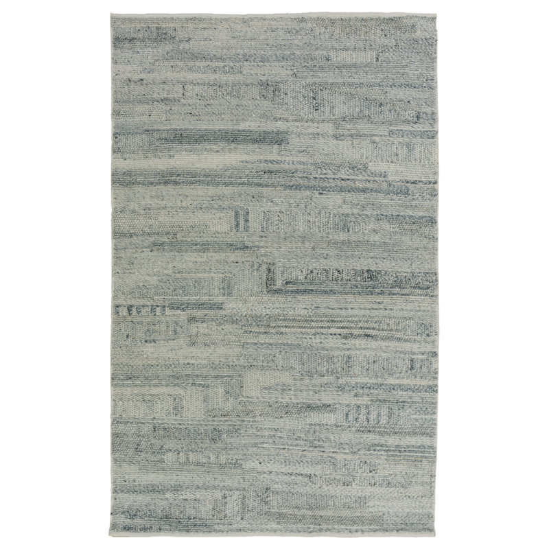 Tapis 100% polyester tissé à la main, Bleu, 7 pi 9 po x 9 pi 9 po