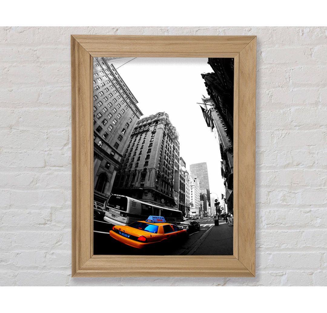 Nyc Yellow Cab On 5Th Avenue - Einzelne Bilderrahmen Kunstdrucke