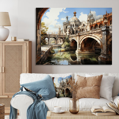«Beige Bridge Architectural Marvel», reproduction sur toile