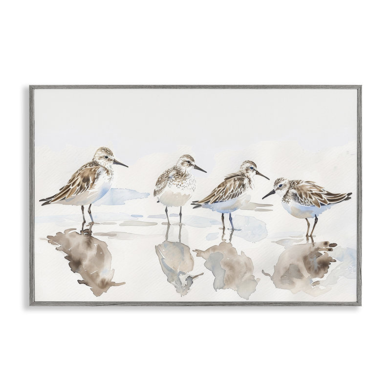  Sandpipers Shore Reflection, estampe numérique par Petal Prints Design, Estampe numérique Farmhouse, H 20 po x l 30 po