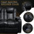 Luxury Black Recliners With Storage, Premium Leather, Modern Home Relaxation