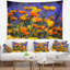 Tapisserie florale jaune et orange-28487738