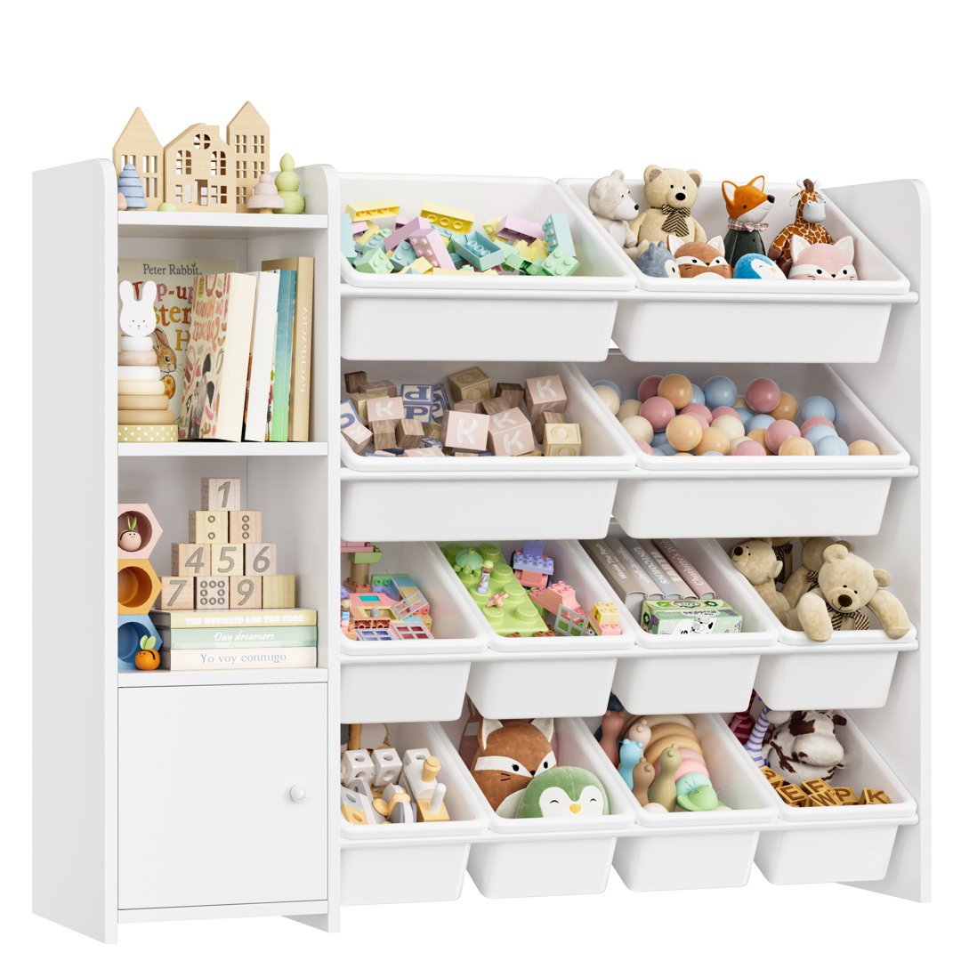 Kids' Bookcase with Storage Boxes & Cabinet Harper Orchard
