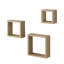 Chaisty 3 Piece Square Floating Shelf-61466487