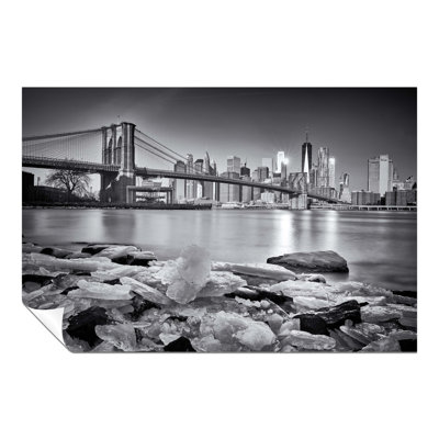 Architectural New York Brooklyn Bridge Skyline - No Frame Print