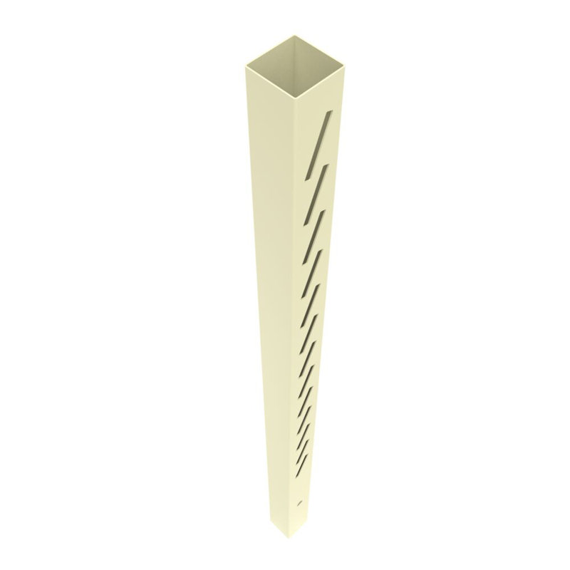 Louvred 5 in. W x 5 in. L x 102 in H Left End/Gate Post, Gold