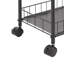 Chariot de rangement à roulettes 6 niveaux, unité de rangement mobile en fil métallique avec roues et paniers, support de rangement étroit multifonctionnel pour la cuisine, la salle de bain, le bureau et la buanderie
