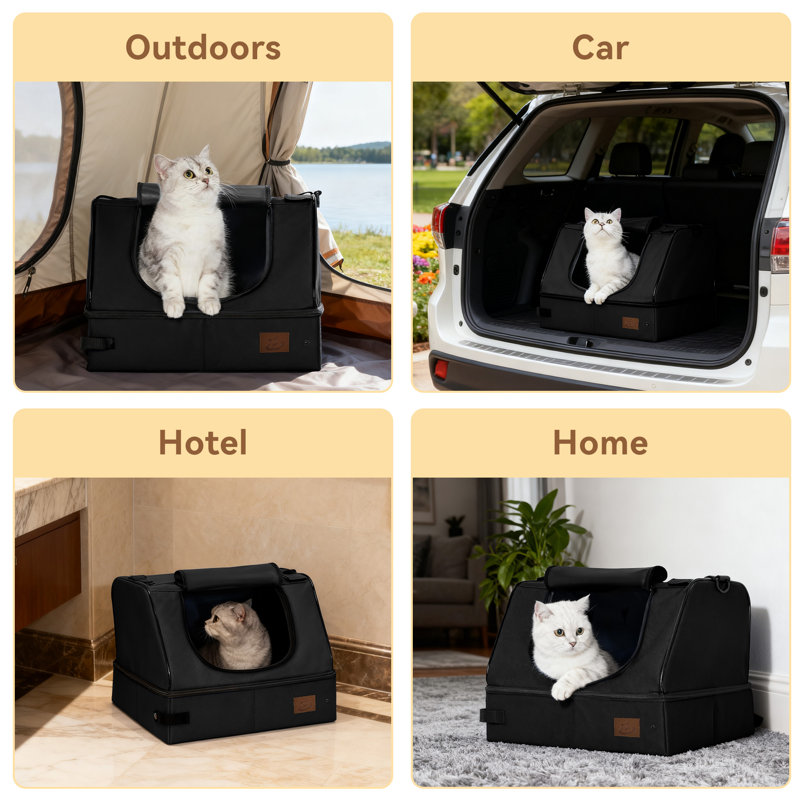 Bacs à litière pour animaux de compagnie, bac à litière pour chat portable, articles essentiels pour chat