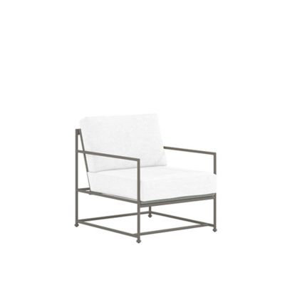 Glendale Cushion Outdoor Lounge Chair, Tan, White