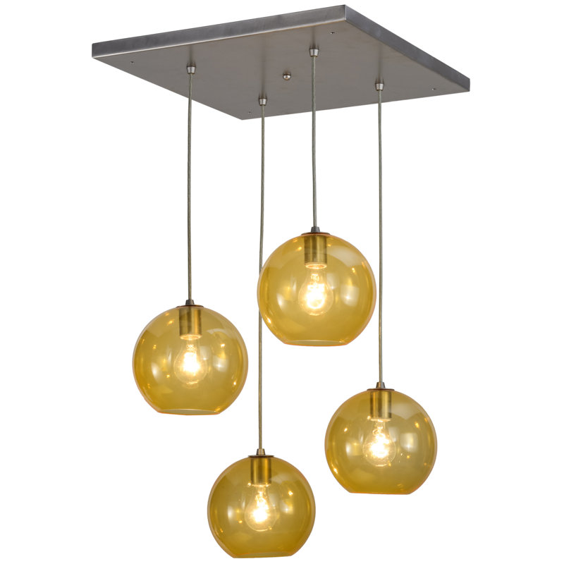 Luminaire suspendu sphère 4 lumières Strohl
