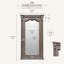 Miroir de plancher en bois naturel vieilli avec double poteau