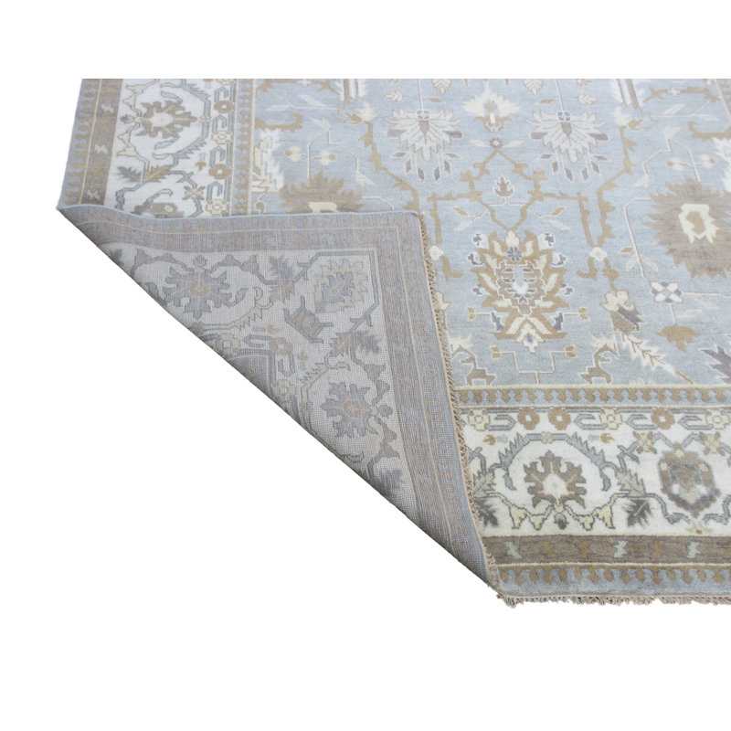 Tapis gris clair 10 x 14 Oushak