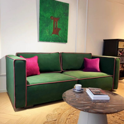 Retro Green Casual Sofa