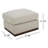Bobbi 28" Modern Fabric Upholstered Ottoman with Wood Plinth Base-80845981