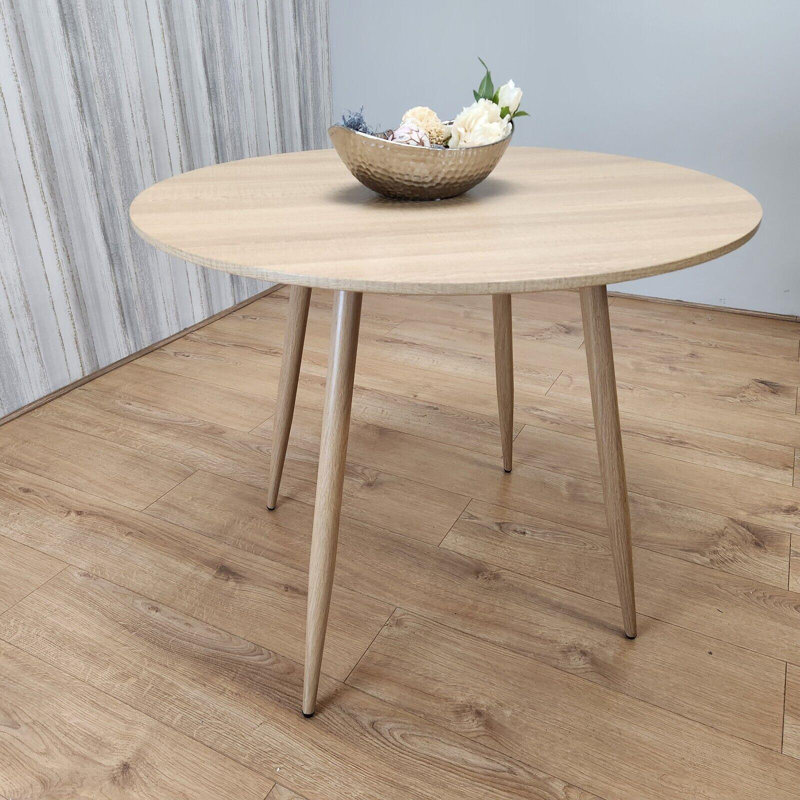 Round Dining Table, 75 cm H x 120 cm W x 70 cm D, Brown