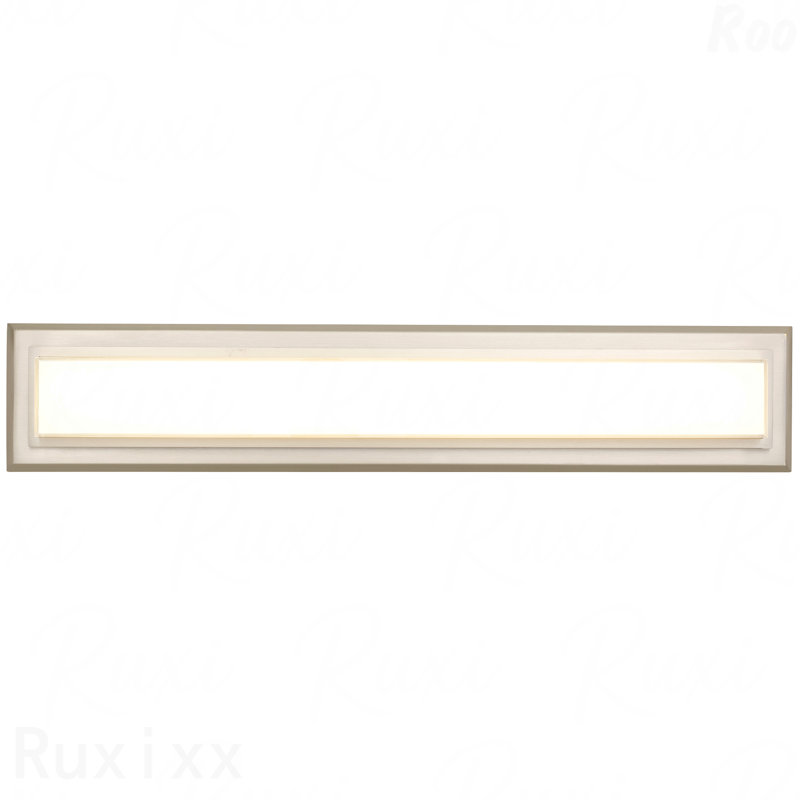 Barre d'éclairage de meuble-lavabo 24 po - Nickel brossé, DEL intégrée, pour salle de bain, H 4,5 po x l 24 po x P 2,63 po