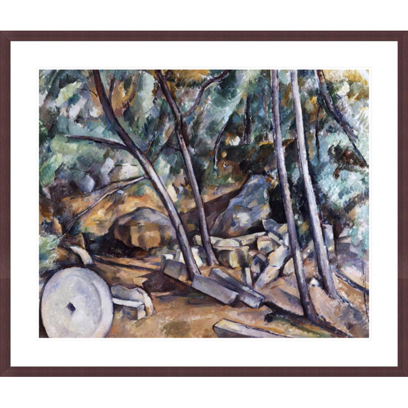 «Millstone in the Park of the Chateau Noir» par Paul Cézanne, impression giclée encadrée, H 32,27 po x l 41,5 po