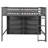 Full Size Loft Bed with 8 Open Storage Shelves and Built-in Ladder-891343889
