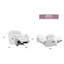 Élégant fauteuil inclinable blanc avec accoudoirs rembourrés-671287764