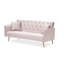 Queen 71'' Velvet Convertible Sofa-1005157483