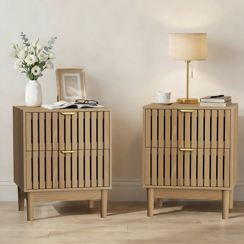 Armoire de chevet 2 tiroirs Oak Nature